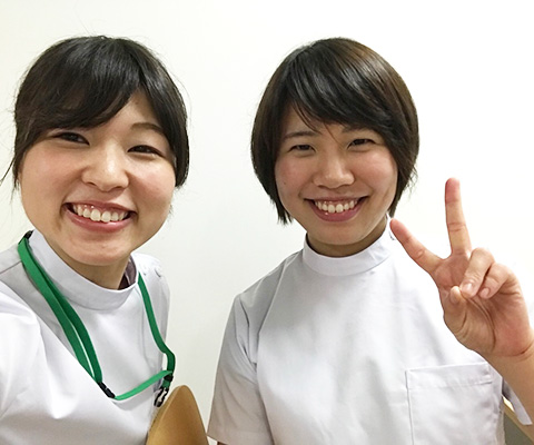 些細なことまで何でも先輩セラピスト達がフォローします!